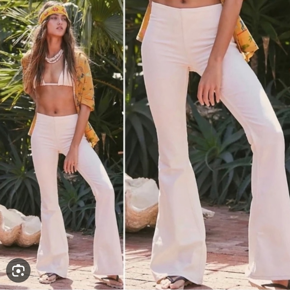 NWT Free People Penny Pull on Flare Jeans ~ White~ size 26 🤍
